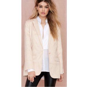 Nasty Gal Heavy Metallic Jacquard Blazer